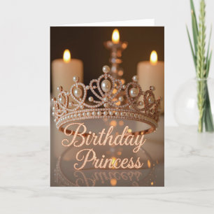 Carte d'anniversaire de princesse, anniversaire de