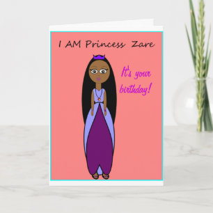 Carte d'anniversaire de princesse Zare