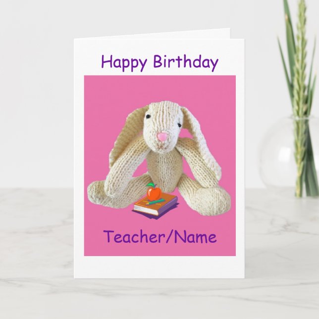 Carte d'anniversaire de professeur Lapin pour fils (Devant)