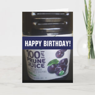 CARTE D'ANNIVERSAIRE DE PRUNEAU HUMORISTIQUE POUR 