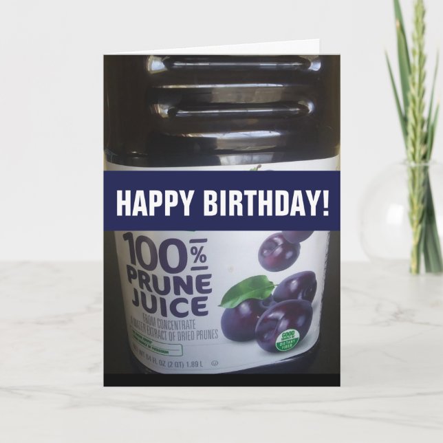 CARTE D'ANNIVERSAIRE DE PRUNEAU HUMORISTIQUE POUR  (Devant)