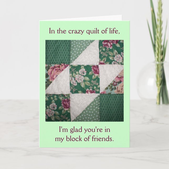 Carte d'Anniversaire de Quilt Of Life Friends (Devant)