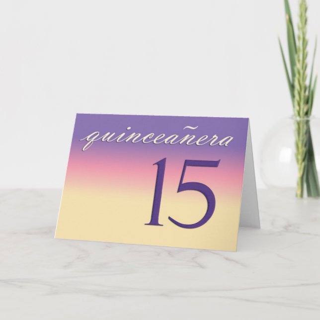Carte d'anniversaire de Quinceanera (Devant)