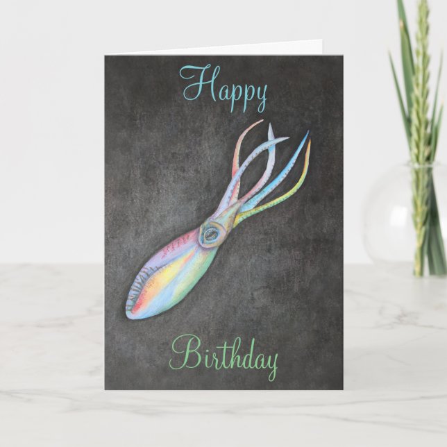 Carte d'anniversaire de Rainbow Squid (Devant)