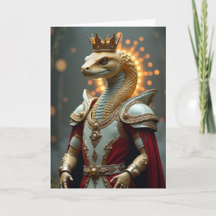 Carte d'anniversaire de reptile royal