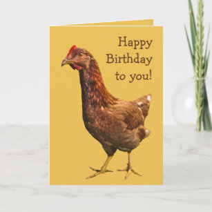 Cartes Poulet D Anniversaire Zazzle Fr