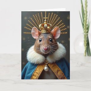 Carte d'anniversaire de rongeur royal