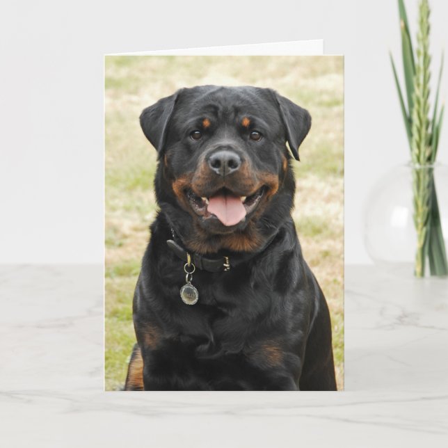 Carte d'anniversaire de rottweiler (Devant)