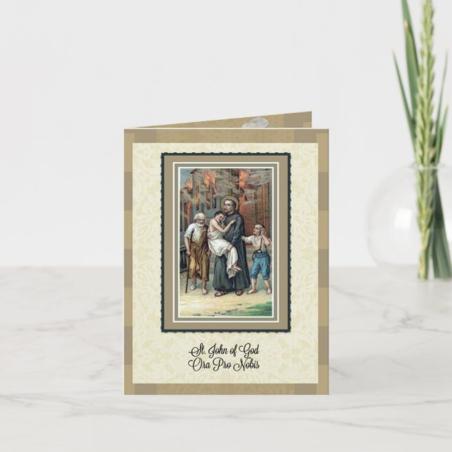 Carte d'anniversaire de sacerdoce de St. Jean de D (Devant)