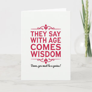 Carte d'anniversaire de sagesse vintage