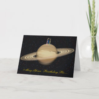 Carte d'anniversaire de Saturn de planète