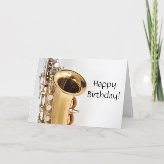 Carte D Anniversaire De Saxophone De Soprano Zazzle Fr