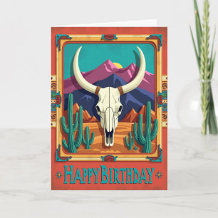 Carte d'anniversaire de scène désertique