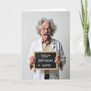Carte d'anniversaire de scientifique joueur