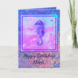 Carte d'anniversaire de Seahorse