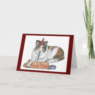Carte d'anniversaire de Sheltie