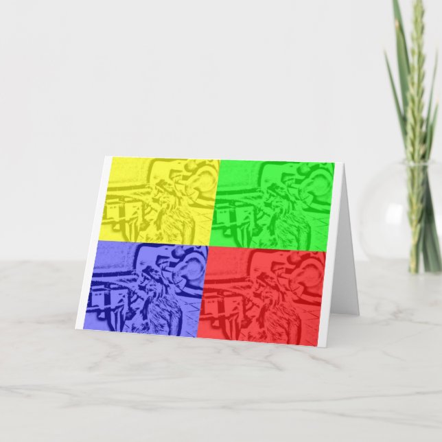 carte d'anniversaire de singe d'Ian (Devant)