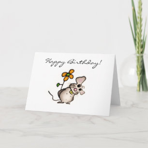 Carte d'anniversaire de souris