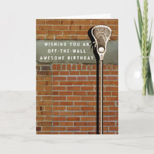 Carte d'anniversaire de sport de crosse