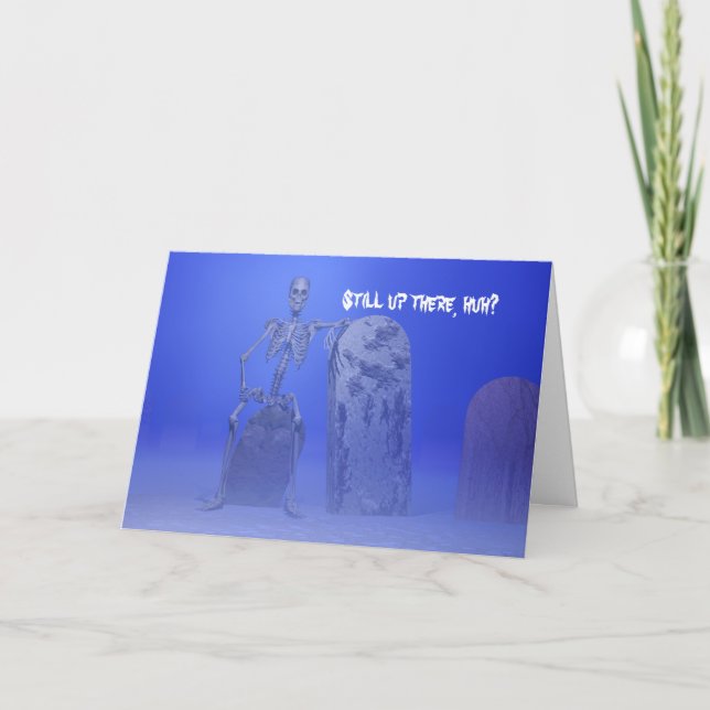 Carte d'anniversaire de squelette (Devant)