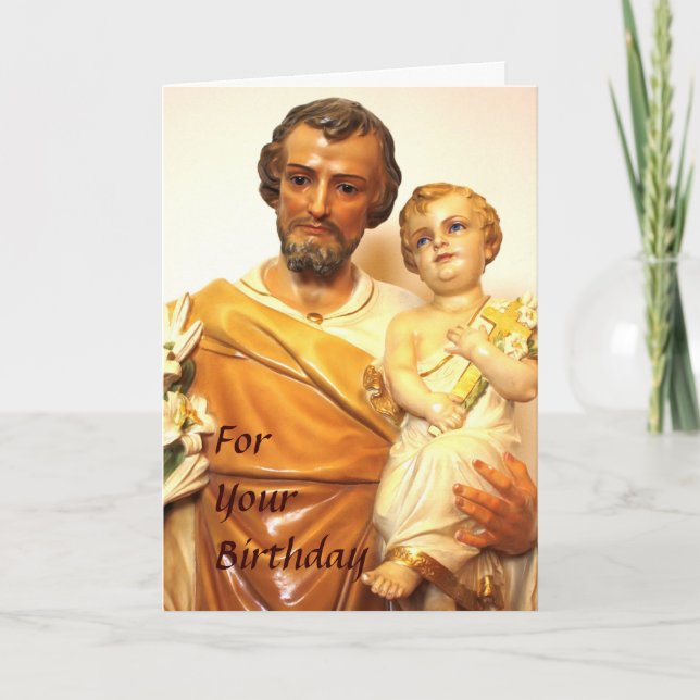 Carte d'anniversaire de St Joseph (Devant)