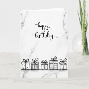 Carte d'anniversaire de style marbre