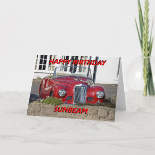 Carte d'anniversaire de Sunbeam de joyeux