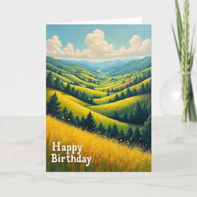 Carte d'anniversaire de Sunny Hillside (Devant)
