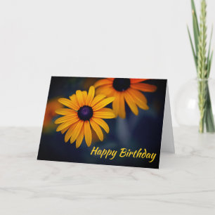 Carte d'anniversaire de Susan Garden Jardin jaune