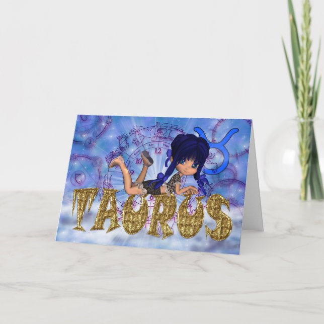 Carte d'anniversaire de Taureau mignonne (Devant)