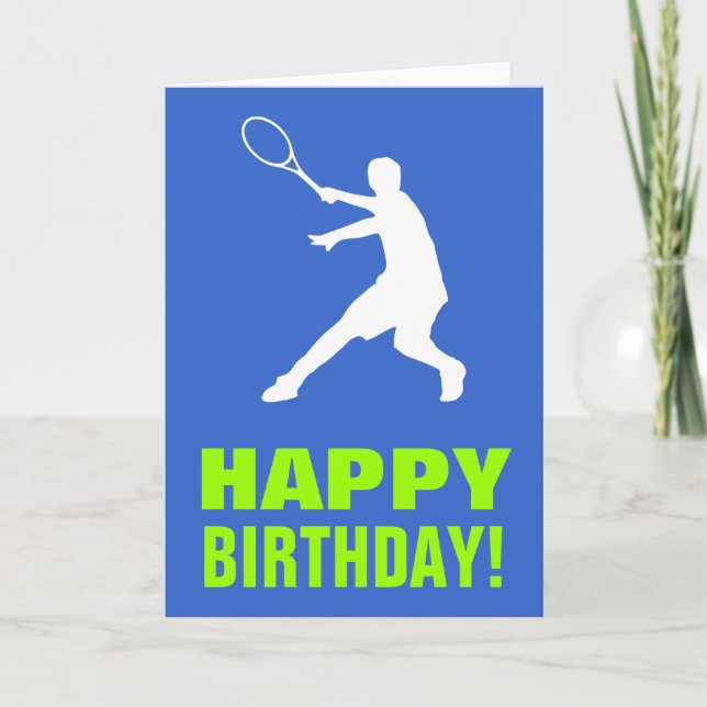 Carte d'anniversaire de tennis (Devant)