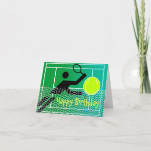 Carte d'anniversaire de tennis