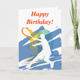 Carte d'anniversaire de tennis