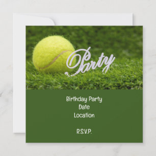 Carte d'anniversaire de tennis avec balle pour jou