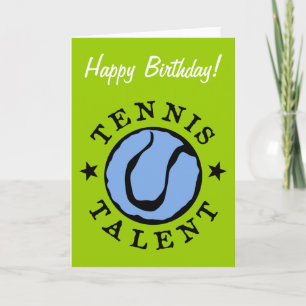 Carte d'anniversaire de tennis pour les enfants
