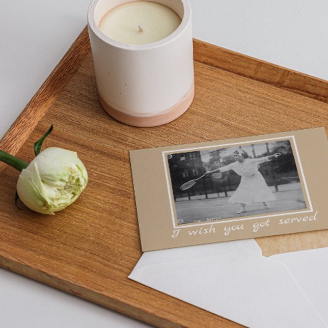 Carte d'anniversaire de tennis vintage – Wimbledon (Créateur téléchargé)