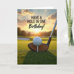 Carte d'anniversaire de terrain de golf
