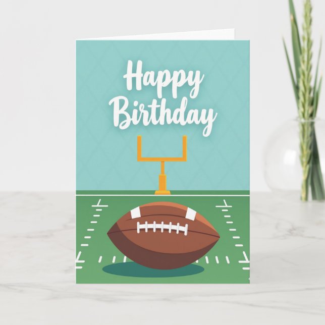 Carte d'anniversaire de terrain de sport (Devant)