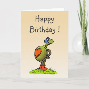 Cartes Tortue D Anniversaire Zazzle Fr