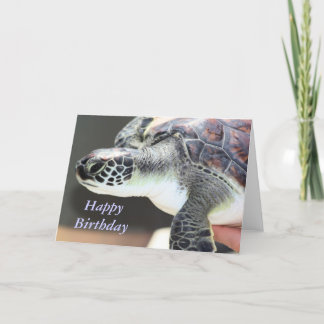 Carte d'anniversaire de tortue de mer de bébé