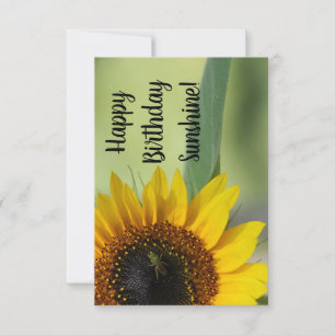 Carte d'anniversaire de tournesol