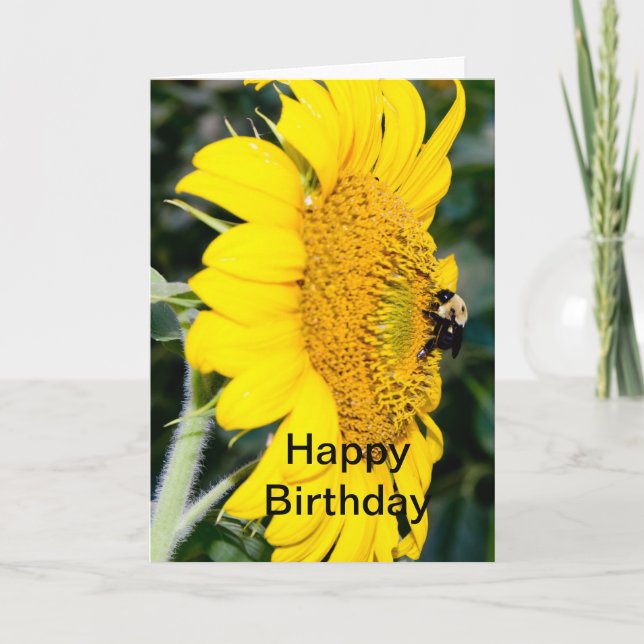 Carte d'anniversaire de tournesol (Devant)