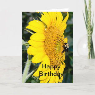 Carte d'anniversaire de tournesol