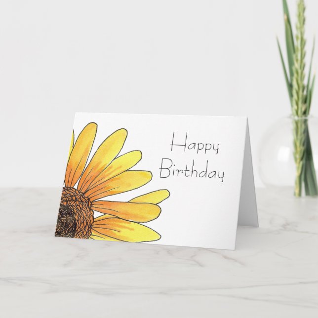 Carte d'anniversaire de tournesol (Devant)