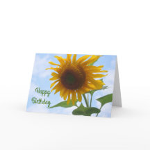 Carte d'anniversaire de tournesol