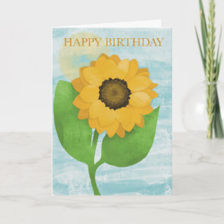 Carte d'anniversaire de tournesol
