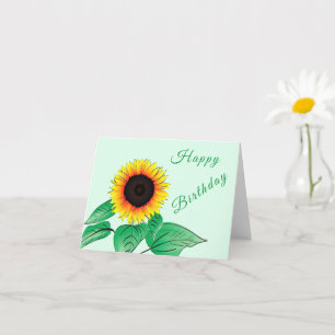 Carte d'anniversaire de tournesol