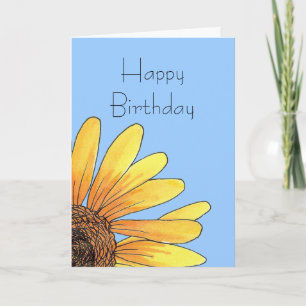 Carte d'anniversaire de tournesol