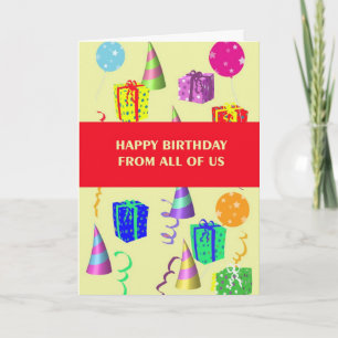 Carte d'anniversaire de tous les nous