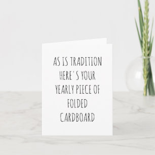Carte d'anniversaire de tradition annuelle amusant